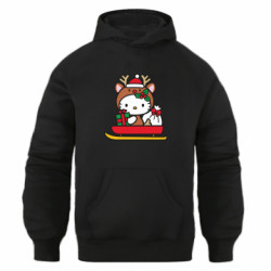 Худи оверсайз Китти на санках - FATLINE Худи оверсайз Китти на санках