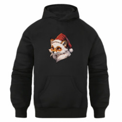 Худи оверсайз Лиса в шапочке Санты - FATLINE Худи оверсайз Лиса в шапочке Санты