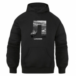 Худі оверсайз Luhansk Black & White - FATLINE Худі оверсайз Luhansk Black & White