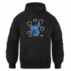 Худи оверсайз Рисующий Стич - FATLINE Худи оверсайз Рисующий Стич