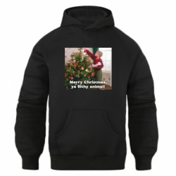 Худи оверсайз Merry Christmas Ya Filthy Animal - FATLINE Худи оверсайз Merry Christmas Ya Filthy Animal