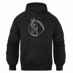Худі оверсайз Portrait Horse outline - FATLINE Худі оверсайз Portrait Horse outline