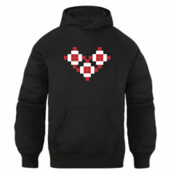 Худи оверсайз Серце вишиванка - FATLINE Худи оверсайз Серце вишиванка