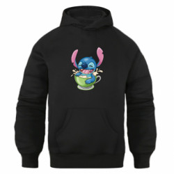 Худи оверсайз Стич в кофе - FATLINE Худи оверсайз Стич в кофе