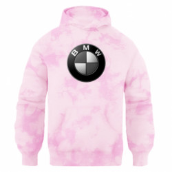 Худі оверсайз тай-дай FATLINE BMW Black & White