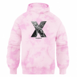 Худи оверсайз тай-дай FATLINE Kharkiv Black & White