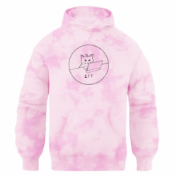 Худі оверсайз тай-дай FATLINE Кіт айті