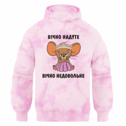 Худі оверсайз тай-дай FATLINE  (L) Вічно надуте, вічно недовольне (РОЗПРОДАЖ)