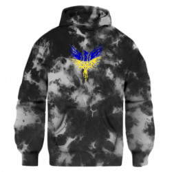 Худі оверсайз тай-дай FATLINE Український герб тризуб фенікс