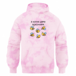 Худі оверсайз тай-дай FATLINE Я керую цими бджілками