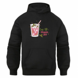 Худі оверсайз Вітамінний коктейль з рожевої гуави - FATLINE Худі оверсайз Вітамінний коктейль з рожевої гуави