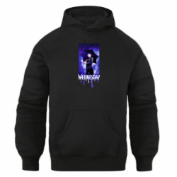 Худи оверсайз Wednesday Text Logo - FATLINE Худи оверсайз Wednesday Text Logo