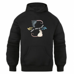 Худи оверсайз Влюбленные крысы - FATLINE Худи оверсайз Влюбленные крысы