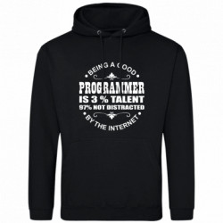 Худи облегченное 3% talent 97% not distracted - FATLINE Худи облегченное 3% talent 97% not distracted