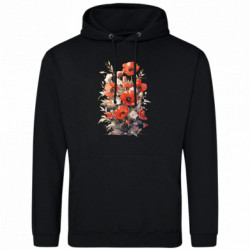 Худі полегшене Букет маків - FATLINE Худі полегшене Букет маків