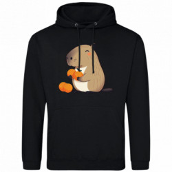 Худі полегшене Капібара тішиться апельсинам - FATLINE Худі полегшене Капібара тішиться апельсинам