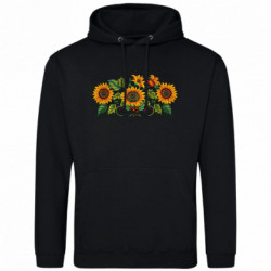 Худи облегченное Имитация вышивки подсолнушки - FATLINE Худи облегченное Имитация вышивки подсолнушки