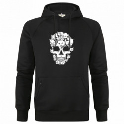 Худи премиум мужская Череп из котиков - FATLINE Худи премиум мужская Череп из котиков