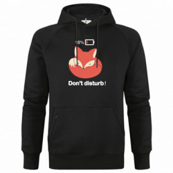 Худи премиум мужская Fox - Don't disturb! - FATLINE Худи премиум мужская Fox - Don't disturb!