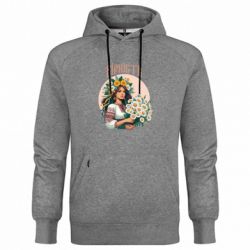 Худи премиум мужская Хуманизация ромашки - FATLINE Худи премиум мужская Хуманизация ромашки