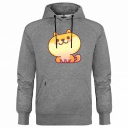 Худи премиум мужская Корги с улыбкой - FATLINE Худи премиум мужская Корги с улыбкой