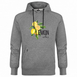 Худі преміум чоловіча Лимонний вайб - FATLINE Худі преміум чоловіча Лимонний вайб