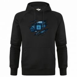 Худи премиум мужская Motherboard through the T-Shirt - FATLINE Худи премиум мужская Motherboard through the T-Shirt