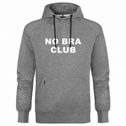 Худи премиум мужская No bra club - FATLINE Худи премиум мужская No bra club