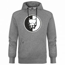 Худи премиум мужская Питбуль круг - FATLINE Худи премиум мужская Питбуль круг