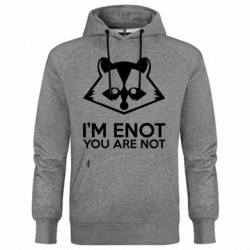 Худі преміум чоловіча  (S) I'm ENOT  - FATLINE