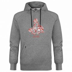 Худи премиум мужская Українські орнаменті квіти - FATLINE Худи премиум мужская Українські орнаменті квіти