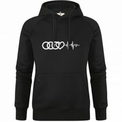 Худи премиум женская Audi heart rate - FATLINE Худи премиум женская Audi heart rate