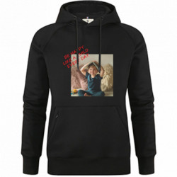 Худи премиум женская "Be happy like child every day" your photo - FATLINE Худи премиум женская "Be happy like child every day" your photo