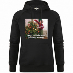 Худи премиум женская Merry Christmas Ya Filthy Animal - FATLINE Худи премиум женская Merry Christmas Ya Filthy Animal