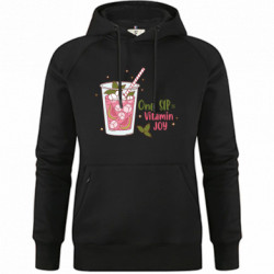 Худи премиум женская Розовый гуава витаминный коктейль - FATLINE Худи премиум женская Розовый гуава витаминный коктейль