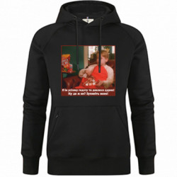 Худи премиум женская Я ем всякую дрянь и смотрю чушь! - FATLINE Худи премиум женская Я ем всякую дрянь и смотрю чушь!