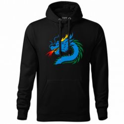 Худи унисекс Голова дракона (сине-желто-зеленая)