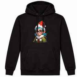 Худі утеплене Бабуся гном у новорічній шапці