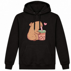 Худі утеплене Boba tea capybara - FATLINE Худі утеплене Boba tea capybara