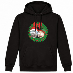 Худі утеплене Christmas Rick and Morty - FATLINE Худі утеплене Christmas Rick and Morty