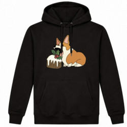 Худі утеплене Corgi loves winter holidays