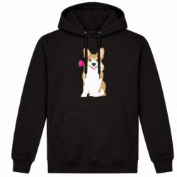 Худі утеплене Corgi With Flower