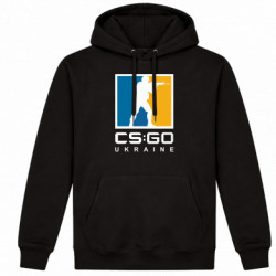 Худі утеплене CS GO Ukraine blue and yellow logo - FATLINE Худі утеплене CS GO Ukraine blue and yellow logo
