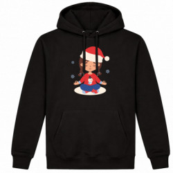 Худі утеплене Дівчина, що медитує, у капелюсі Санти