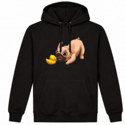 Худі утеплене Французький бульдог з качечкою