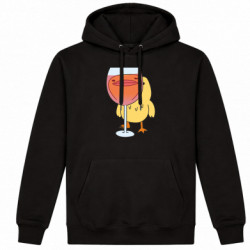 Худі утеплене Качка і келих вина