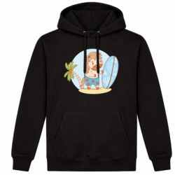 Худі утеплене Кінь на відпочинку з серфінгом