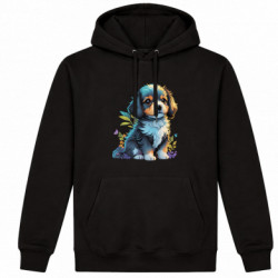 Худі утеплене Мальований цуцик - FATLINE Худі утеплене Мальований цуцик