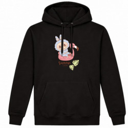 Худі утеплене Монстр Лабубу і рожевий фламінго