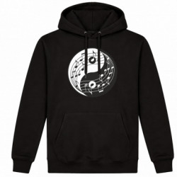 Худі утеплене Музичний Інь Ян або Дао Нот